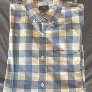 J.Crew Blue Checked Long Sleeve Shirt (M)